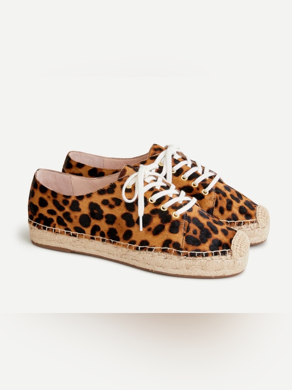Espadrille sneakers in leopard calf hair Size 7